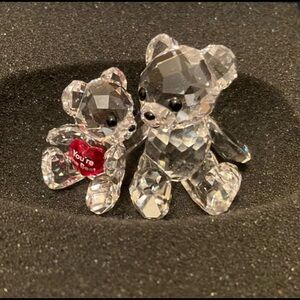 Swarovski Kris Bear with Red Heart NWT in Box.